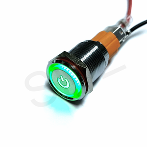 LB16B-P10F-G 전원링 푸쉬 10A 전원 LED 방수 메탈스위치 IP65 연결커넥터