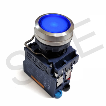 LB22SA1-P10F/C/B/A 9~24V 푸시 락 블루 버튼 방수 LED 스위치