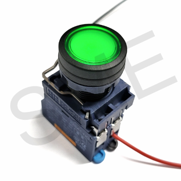 LB22SA1-P10Z/C/G/PC 9~24V (BK) 푸시 락 그린 버튼 방수 LED 스위치