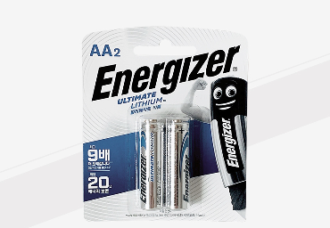 [건전지] 에너자이저 ENERGIZER 얼티메이트리튬 L91BP2 AA사이즈 포장 2개입 1.5V