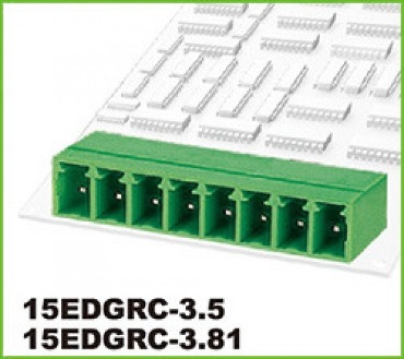 15EDGRC-3.81 (PCB ANGLE TYPE 터미널 블록, 핀간격 : 3.81mm피치)