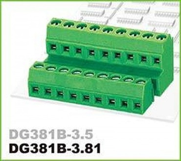 DG381B-3.81 (스크류 PCB 터미널블럭, 핀간격 : 3.81mm피치)