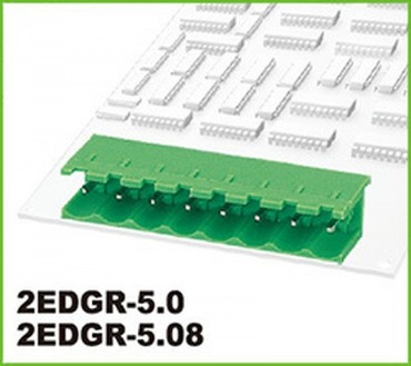 2EDGR-5.08 (PCB ANGLE TYPE 터미널 블록, 핀간격 : 5.08mm피치)