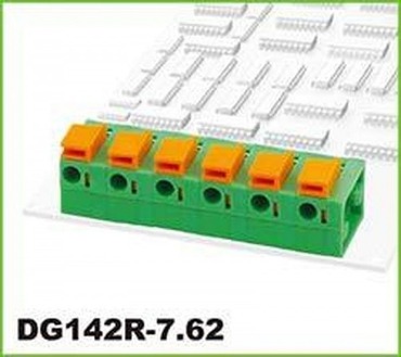 DG142R-7.62 2핀 (PCB ANGLE SPRING TYPE 7.62mm피치)